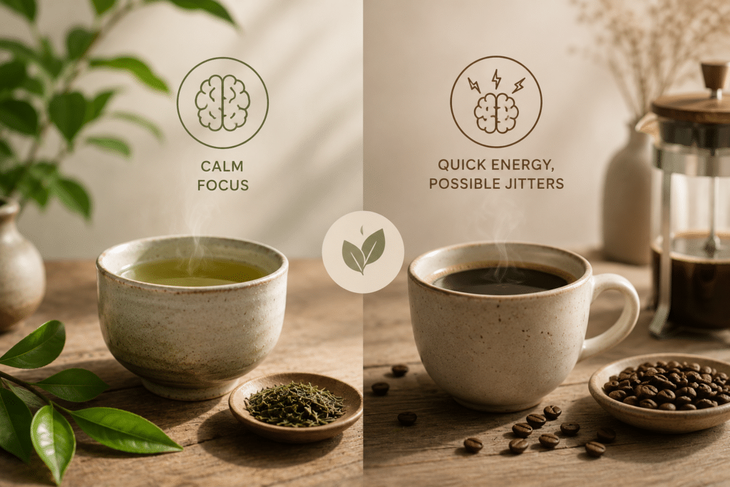 thee vs koffie of hoe ze beide verschillen in het geven van energie en focus